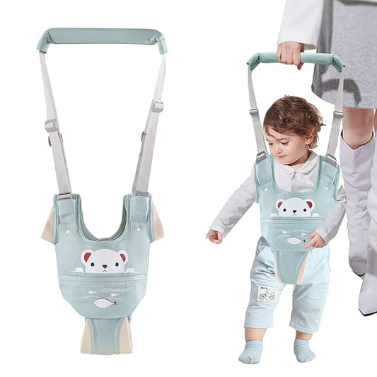 Baby Walking Harness, Handheld Kids Walker Helper with Detachable Crotch Adjustable Walker Harness Assistant Belt Baby Learning Walk Toddler Infant Walker 9-24 Months (Green)