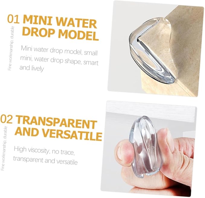 10Pcs Transparent Silicone Corner Protectors Baby Proof Furniture Edge Guards Self-Adhesive Safety Covers for Tables Cribs Desks 1.06In