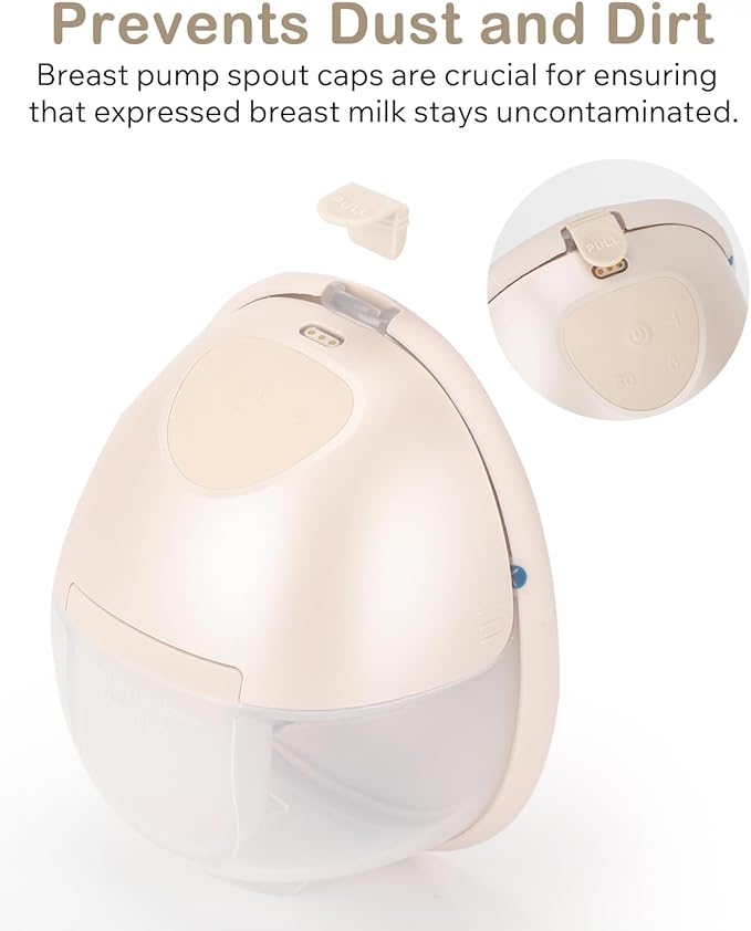 8PCS Replacement Spout Caps for eufy Wearable Breast Pump E10/E20/S1/S1 Pro – Dust-Proof Breast Pump Replacement Parts to Prevent Dust and Dirt from Entering