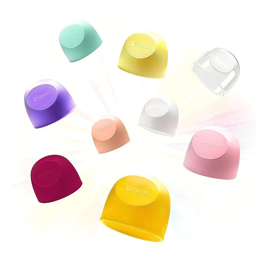 Pigeon Wide-Neck Baby Bottle Replacement Cap - Random Color Shipment (1 Pack), BPA-Free Food-Grade Plastic, Leak-Proof & Durable, 9 Vibrant Colors (No Color Selection)