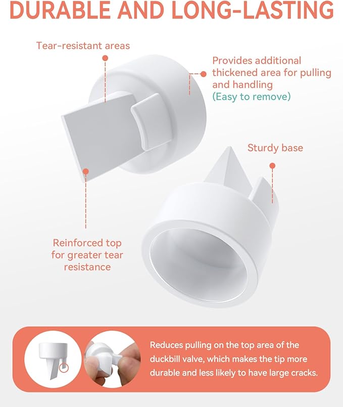 Breast Pump Parts Compatible with Spectra S1,S2,S9 Plus, Replacement Kit for Spectra Pump Parts 2PCS, Duckbill Valve, Tube,Bottle, Backflow Protector, Not Original Accessorie,27mm