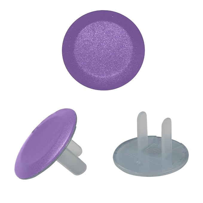 Baby Safety Outlet Plug Electrical Socket Covers, Pure Purple Color