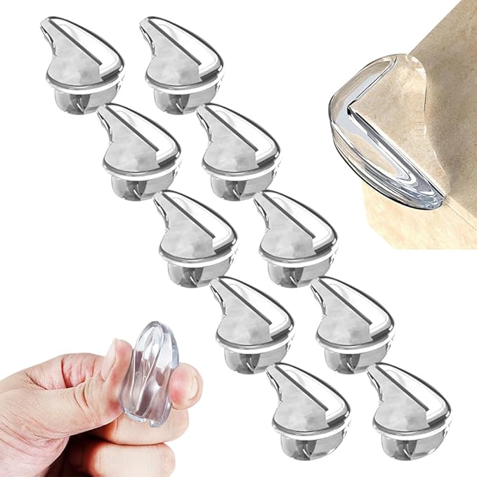 10pcs Corner Protector Baby, Baby Proof Corners and Edges, Clear Table Corner Covers Baby, Corner Guards for Table Edges & Sharp Corners (10pcs Water Drop)