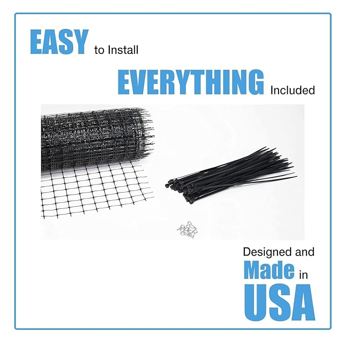 Kidkusion Deck Guard - 20' L x 38" H - Made in USA - Outdoor Balcony and Stairway Deck Rail Safety Net - Black - Child Safety; Pet Safety; Toy Safety