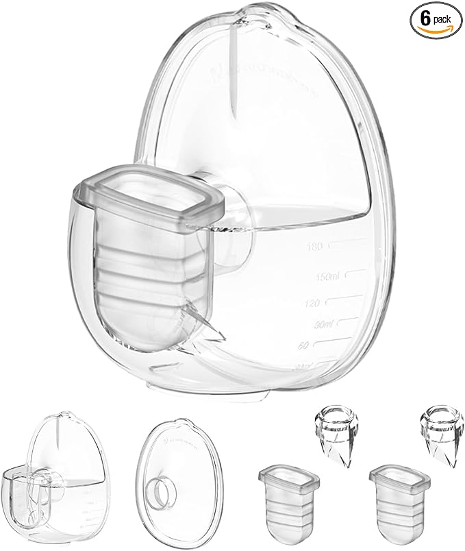Wearable Breast Pump Replacement Parts Compatible with MomWills S28 Wearable Breast Pump, Include Duckbill Valve, Silicone Diaphragm, 24mm Flange, Milk Collector Cup