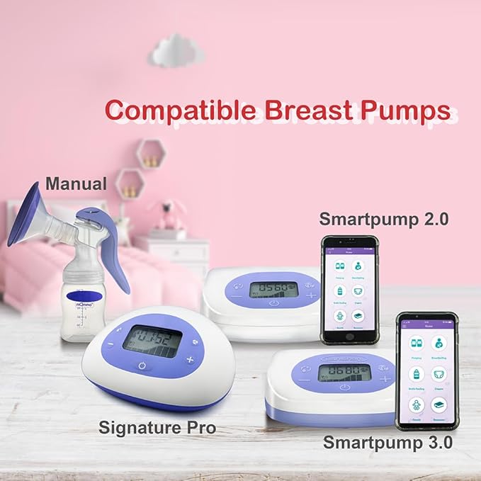 Nenesupply 19mm Flanges Flexible Flangses Compatible with Lansinoh Breastpump Replacement to Lansinoh 19mm Flanges and Breastshields Work with Signature Pro Smartpump and Manual Pumps