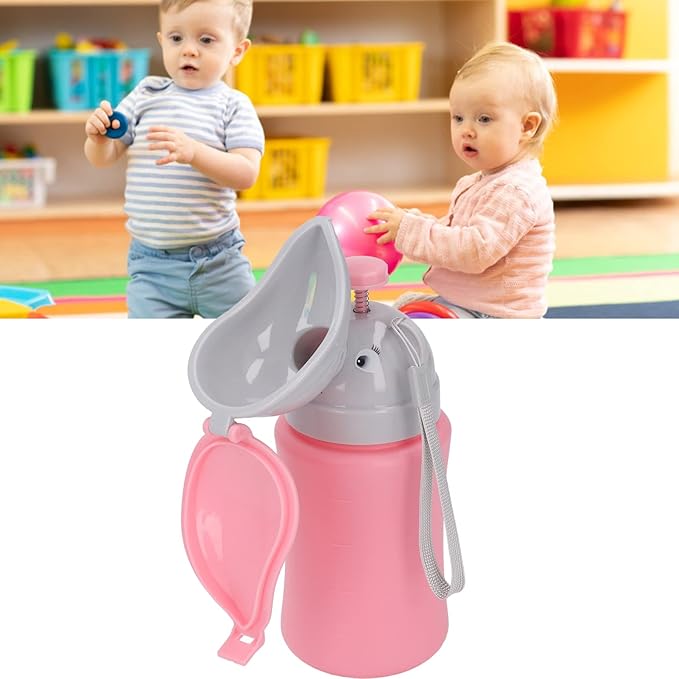 Travel Potty Emergency Urinal Potty Toilet for Car Travel and Camping, Child Kid Toddler Pee Training Cup (Pink for Girl)
