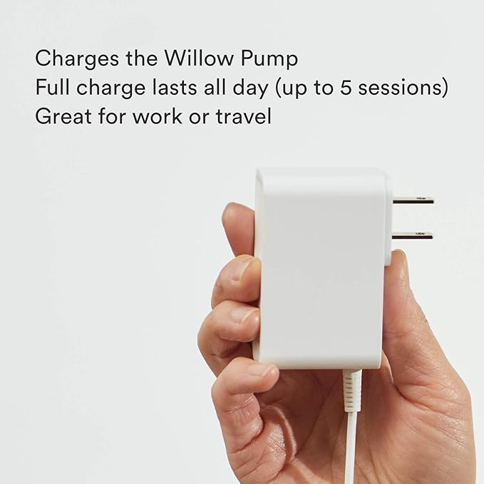 Willow - 360 5 Volt, 3 Amp Charger - Spare Use or Replacement Part for The Willow 360 or 3.0 Wearable, Hands-Free Breast Pump, Breastfeeding Essential for New Moms