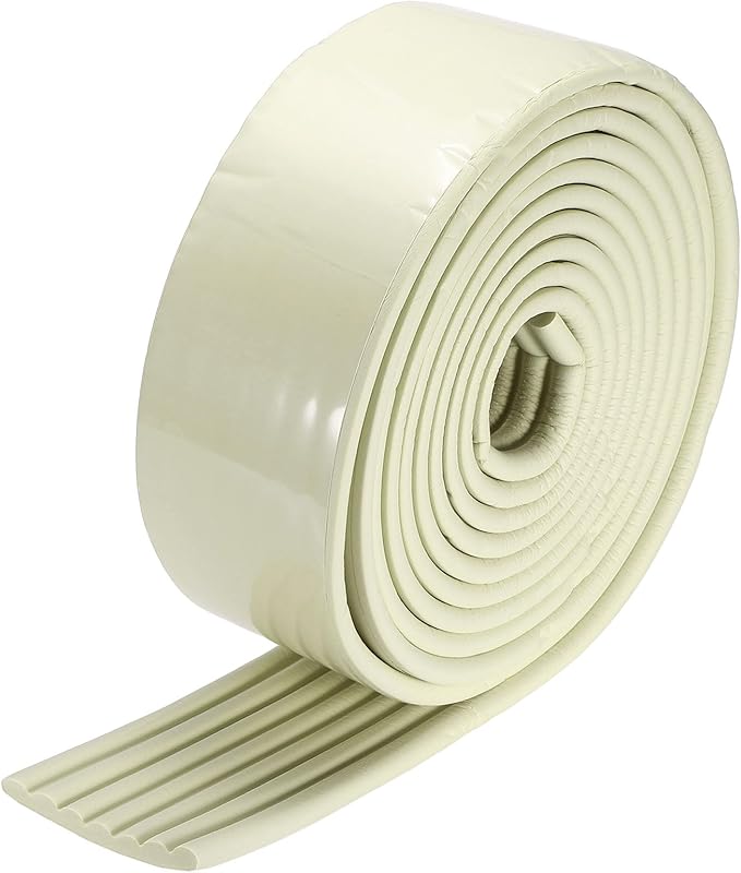 uxcell Bunk Bed Ladder Pad, 16.4ft NBR Self-Adhesive Corner Edge Protector Soft Furniture Corner Guard for Ladder Table Desk Edge, White