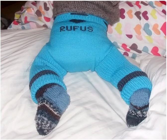 Personalized 100% MERINO wool longies diaper cover knitted pants leggings soaker custom