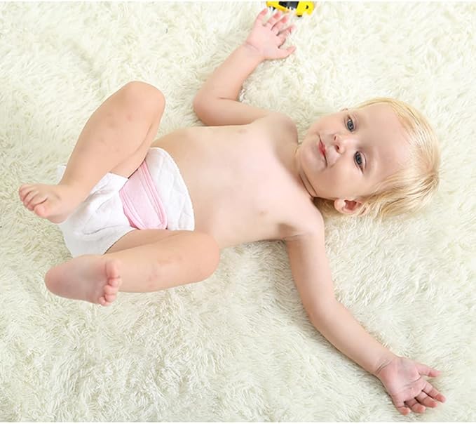10Pcs 3-Ply Reusable Cotton Cloth Diapers for Newborns - Washable Baby Diaper Inserts, Absorbent and Eco-Friendly, 18.11X6.69In