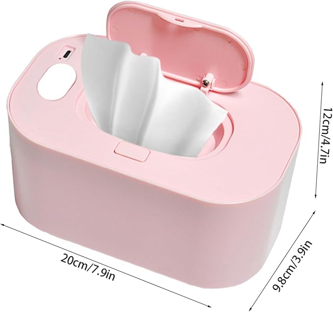 Cocoarm Baby Wipe Warmer Baby Wipe Heater Even Heating Wet Wipes Warmer and Dispenser USB Powered Wipe Warmer for Babies, Holding 80pcs Wipes (Constant Temperature)