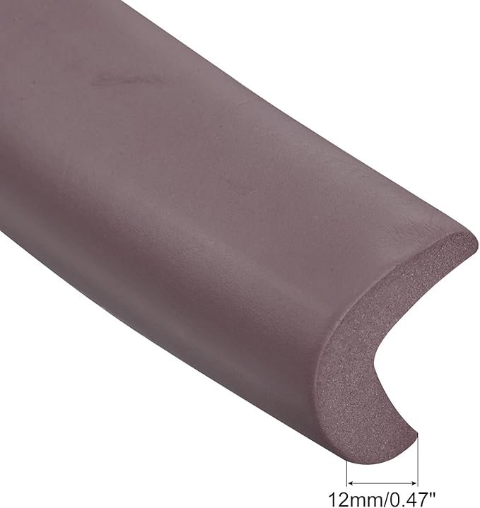 uxcell Corner Guards Edge Protectors 6.56ft(2M), Foam Safety Bumper L Shape for Furniture Corner Table Edge Guard, Brown