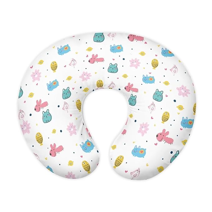 Cartoon Animals Nursing Pillow Cover for Baby Boys & Girls Nursing Pillow Slipcovers for Breastfeeding Moms Fits The Original Support Pillow