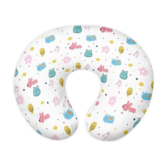 Cartoon Animals Nursing Pillow Cover for Baby Boys & Girls Nursing Pillow Slipcovers for Breastfeeding Moms Fits The Original Support Pillow