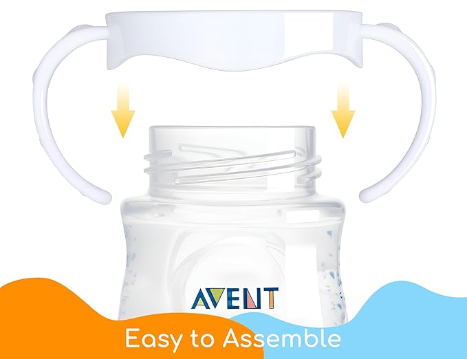 Baby Bottle Handles for Philips Avent Natural Baby Bottles, Compatible Avent Bottle Holder for Baby, 2 Count