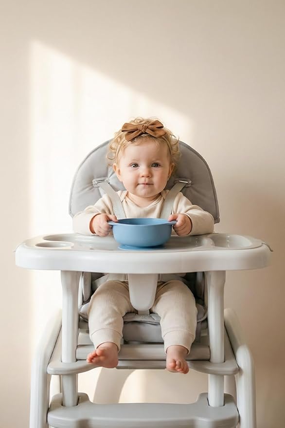 INFANS 5 in 1 Baby High Chair, Convertible Toddler Table Chair Set, Rocking Chair, Multi-Function Seat with Lockable Universal Wheels, Adjustable Seat Back, Removable Trays