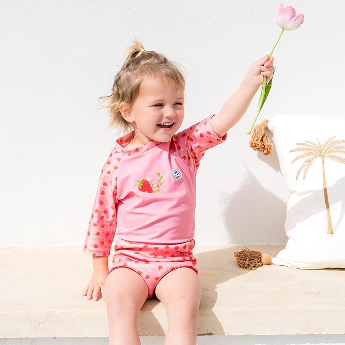 Splash About Happy Nappy Sunsuit, Swimsuit for Babies & Toddlers with Built-in Swim Diaper