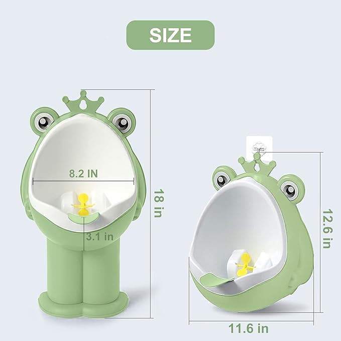 Potty Training Urinal Boy Urinal Kids Toddler Pee Trainer Bathroom Funny Baby Training Potties（Green）