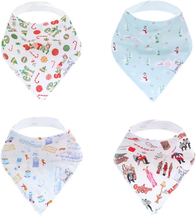 Copper Pearl Baby Bandana Bibs, 4 Pack