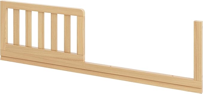 Comfy Cubs Crib Conversion Kit for Toddlers – Easy Assembly Toddler Bed Guard Rail for Ages 15 Months+, 100% Solid Rubber Wood Convertible Crib Kit – Safe & Secure Bed Rail – Wood, 53.5 x 13 x 1in