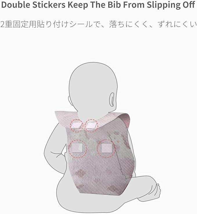 Baby and Infant Disposable Travel Bibs - Soft, Leakproof, for Toddlers Babies, Feeding, Traveling, (60PCS)