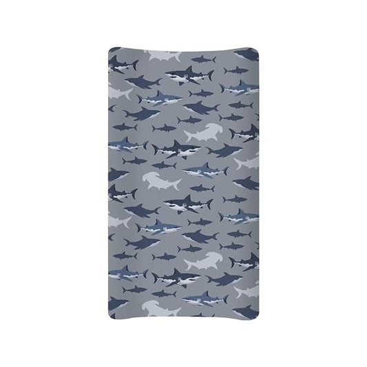 Baby Stretchy Changing Pad Cover, Breathable Changing Pad Cover for Infants and Toddles, Sharks Print 16 * 32 Inches