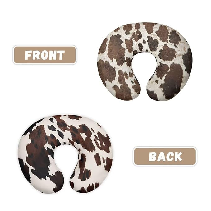 Cowhide Print Girls Boys Nursing Pillow Cover for U-Shaped Feeding Pillow Breastfeeding Super Comfy and Soft for Baby, Baby Mom Essentials, 2 Packs
