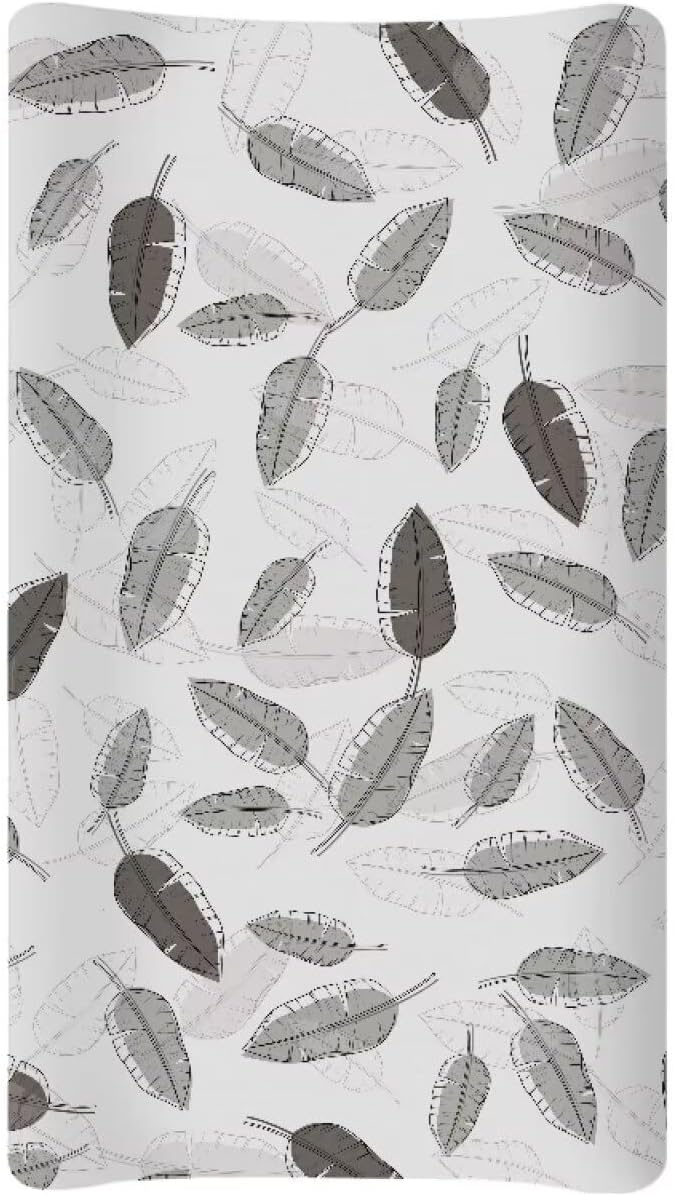 Leaf Baby Changing Pad Cover Stain Resistant Breathable Nursery Pad Change Cover Soft Stretchy Changing Table Cover Fit 32"x16" Contoured Pad