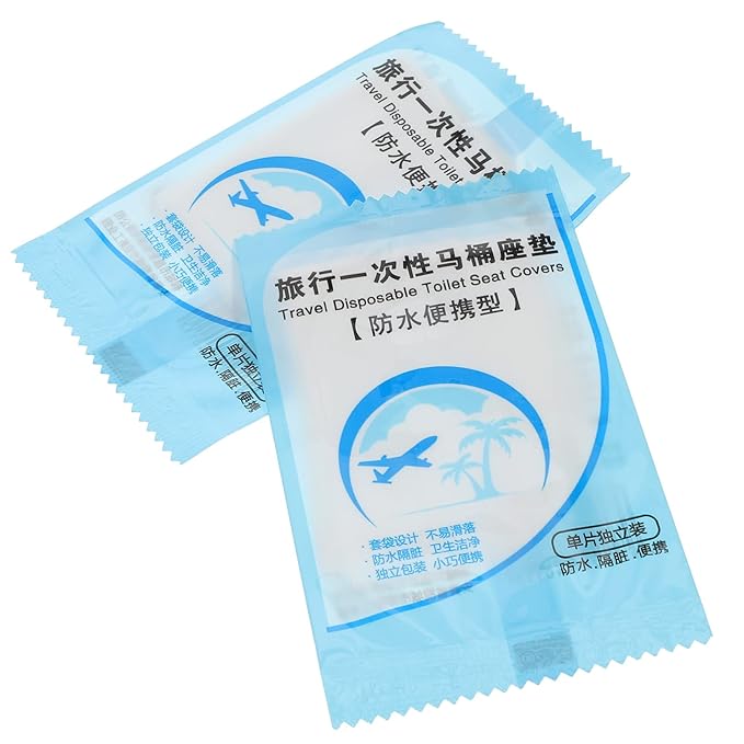 Healifty 2bags Disposable Toilet Seat Covers Cushions for Travel Public Restrooms Individually Packaged Portable Tear Resistant for Adults Boys and Girls