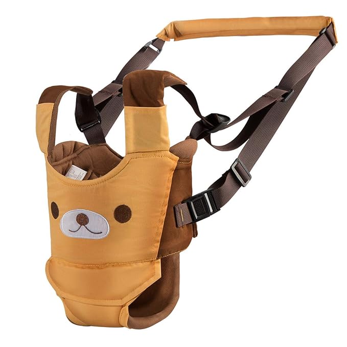 Baby Walking Harness, Handheld Kids Walker Helper, New Upgrade Breathable and Adjustable Toddler Infant Walker Harness Assistant Belt with Instructions for 7-24 Month (Yellow)