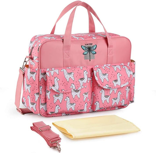Kamay's Mummy Shoulder Bag Diaper Bag Chic Nappy Changing Bag Tote/Messenger Style Large with Changing Mat, Adjustable Straps