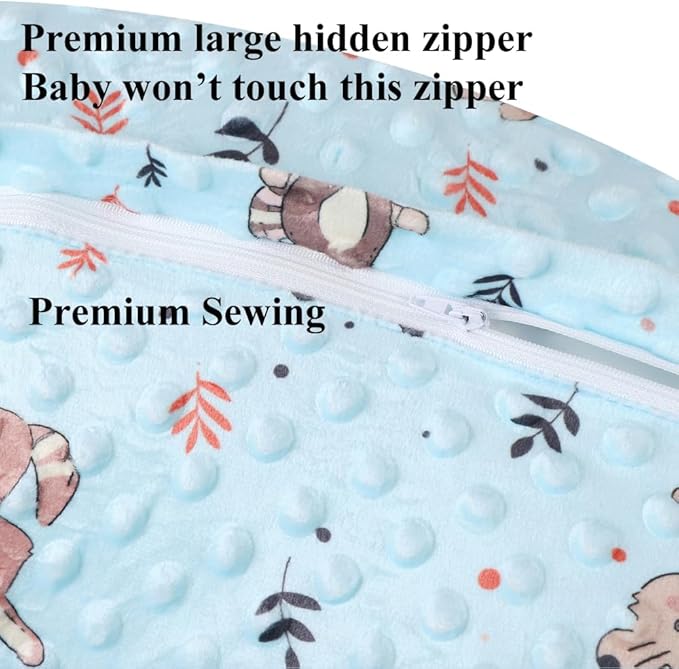 Dot Nursing Pillow Cover Set 2 Pack Nursing Pillow Slipcovers, Ultra Soft Compatible with Boppy Pillow,Standard Pillow for Baby Boy Girl Cream, Rabbit
