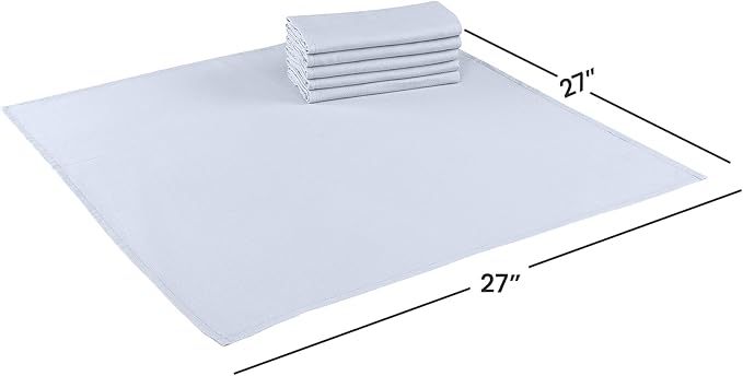 Deluxe 100% Natural Cotton Birdseye Cloth Diapers for Babies - Absorbent Cloth Diapers Burp Cloths - Blue - 6 Pack