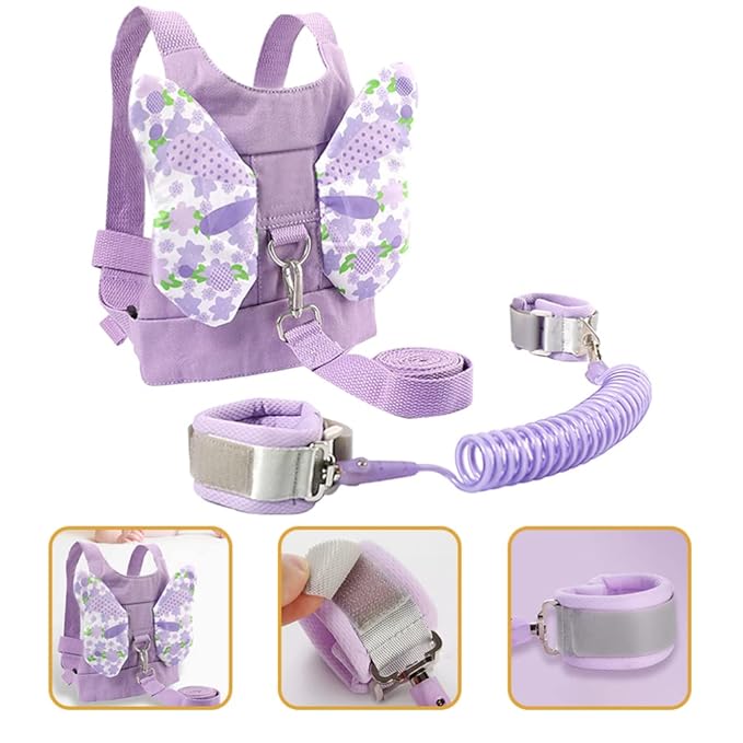 1 Set Toddler Leash Lost Wrist Link Butterfly Safety Kids Lost Wristband Child Walking Toddler Wrist Leash Outdoor Travel Shopping