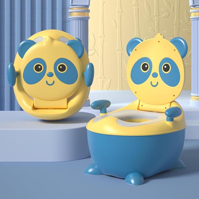 Cute Cartoon Panda Potty Seat,Toddler Potty,Baby Toilet Seat,Potty Training Toilet for Boys and Girls,Toddler Toilet,Potty Chair,Non-Slip Feet, Easy to Clean Pull-Out Potty,for Babies, Kids