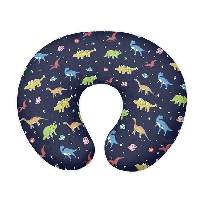 Nursing Pillow Cover Dinosaur Quick-Dry Fabric Fits The Original Support Pillow for Breastfeeding and Bottle Feeding Nursing Pillow Cover Dark Blue
