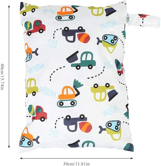 Boys Wet Bag, Reusable Diaper Carryall with Zipper for Travel, Beach Swimsuits Clothes Storage