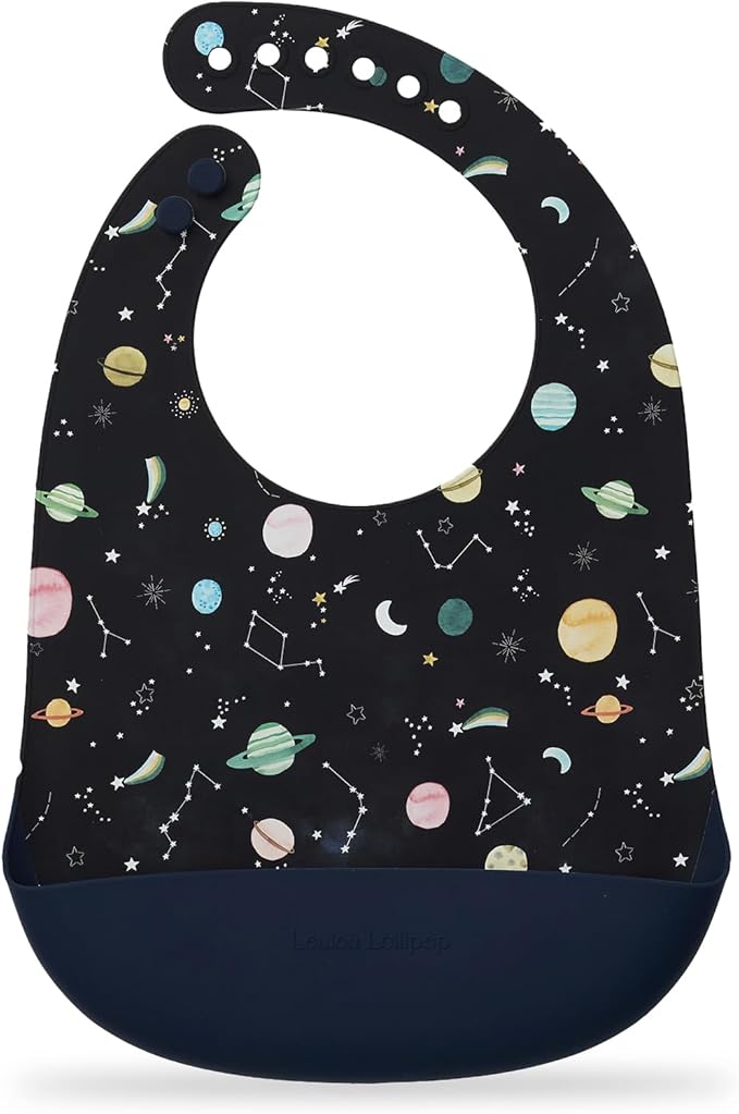 Loulou Lollipop Soft, Waterproof Silicone Feeding Bib for Babies and Toddlers