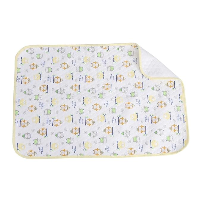 Soft Cotton Portable Travel Diaper Changing Pad for Babies and Newborns, Yellow