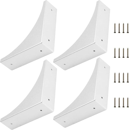 BokWin Silver Box Corner Protector Metal,4 Pcs 2.56 Inch Decorative Corner Brackets with Screws,Safety Edge Guard for Box Furniture Table Shelf