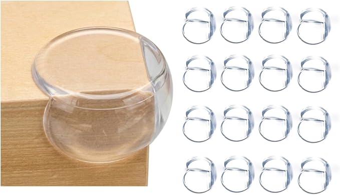 Corner Protectors (16 Pack - Most Popular) – Crystal Clear Baby Proofing Corner Guards, Toddler Safety Edge Covers for Tables & Furniture, Non-Toxic PVC