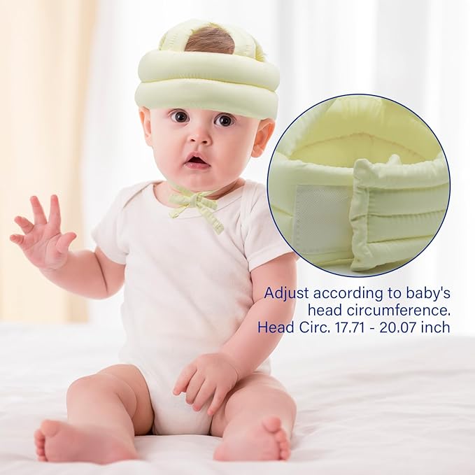 Baby Safety Helmet Baby Head Protector No Bumps for Running Walking Crawling, Safety Head Adjustable Protective Cap Headguard Hat