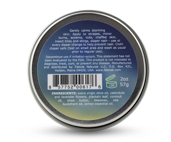Quiet the Storm Organic Calming Salve and Calendula Ointment, Eczema Cream for Adults and Kids, Natural Hand cream for Sensitive, Dry, or Cracked Skin, Zinc Free Diaper Rash and Skin Repair Salve, 2oz