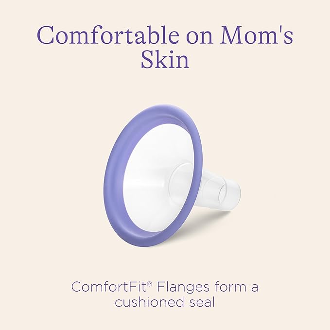 Lansinoh ComfortFit Breast Pump Flanges, Size 21mm, 2 Count