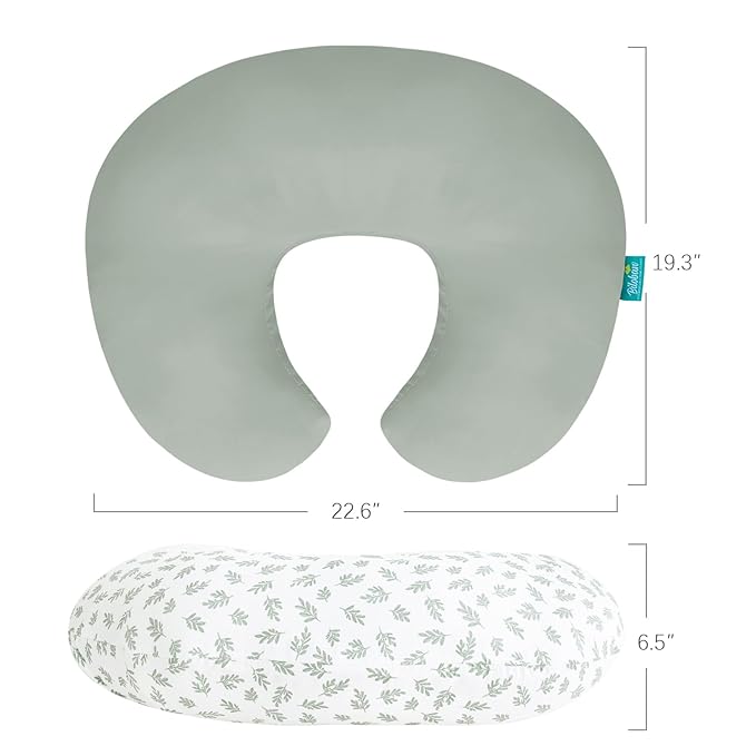 Biloban Nursing Pillow Cover 2 Pack Fit for Boppy Pillow, Breathable & Skin-Friendly Nursing Slipcovers for Breastfeeding Mom, Comfortable & Machine Washable Nursing Covers
