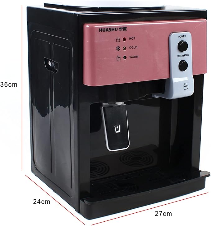 Top Loading Desktop Water Cooler Dispenser, 550W 110V Countertop Hot & Cold Water Coolers Drinking Fountain Portable Water Warmer for Home Bedroom Studio Office Grocery Store