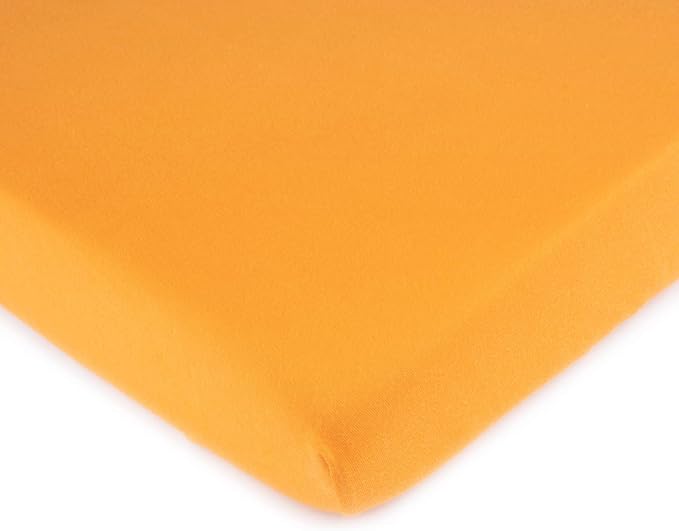 SheetWorld Fitted Baby Bassinet Sheet fits SnuzPod 4 Bedside Crib 16 x 30, 100% Cotton Jersey, Hypoallergenic, Butter Soft, Solid Orange, Made in USA