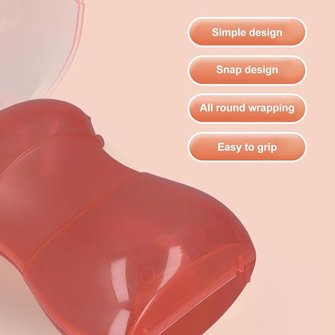 Hilitand Universal Multipurpose Design Baby Squeeze Proof Holder for Juice Box, Leakproof Self Feeding Food Pouch Holder with Versatile Design (Red)