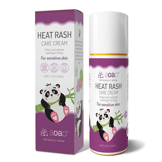 Heat Rash Cream for Babies, Prevents Prickly Heat, Clears Sweat Rashes, Relieves Eczema, Instant Soothing Baby Skin Discomfort, Nourishing Skin Protectant, Promotes Barrier Repair for Kids - 3.38oz